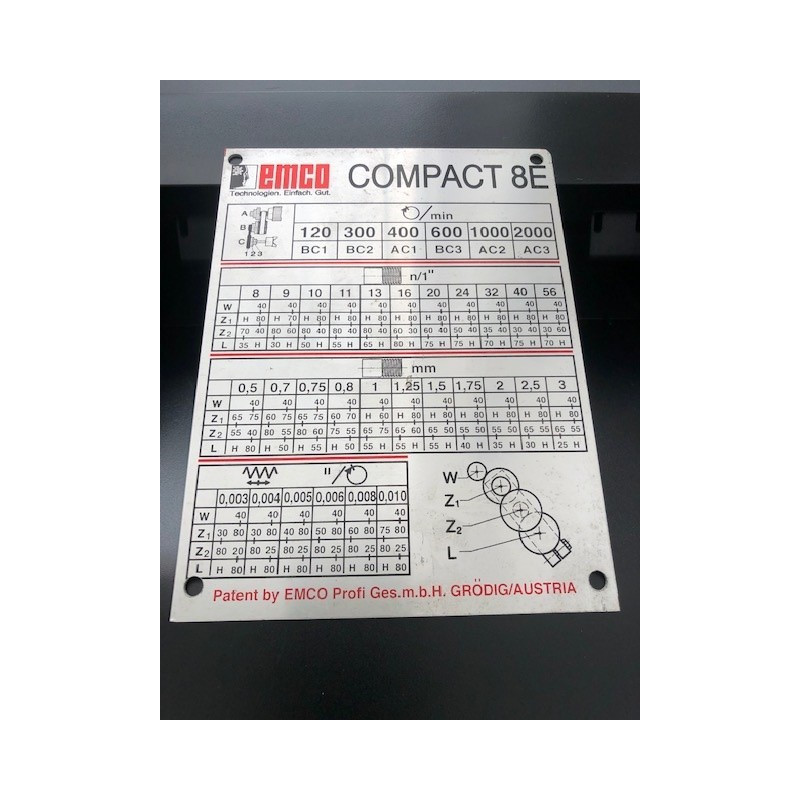 PLATE METR. 60HZ COMPACT 8E - Position 9.