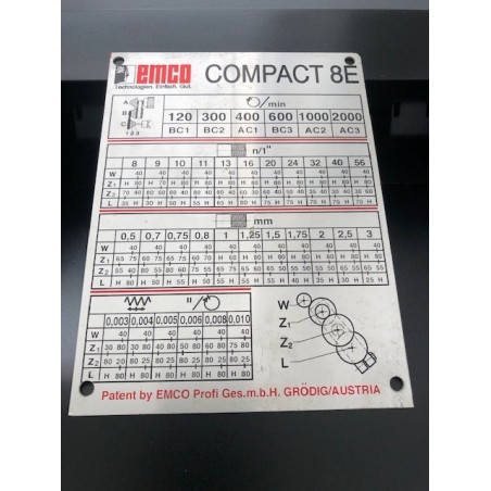 PLATE METR. 60HZ COMPACT 8E - Position 9.