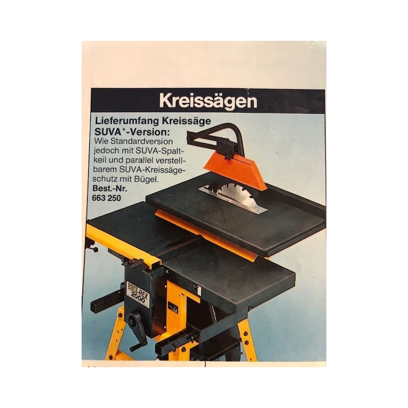 Kreissägeeinrichtung SUVA Version 495x174x700 mm für EMCO REX 2000