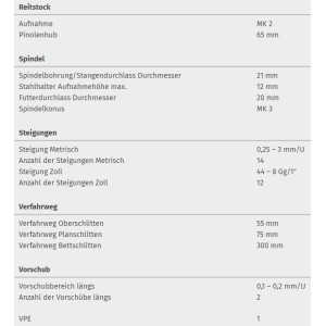 OPTI turn TU 2004 V - Drehmaschine mit digitaler Drehzahlanzeige und elektronisch regelbarer Drehzahl